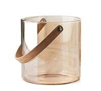 Cubitera Champanera Cubo De Hielo De Vidrio Bar Cubo De Champán Cerveza Vino Cubos De Hielo con Asa Cubo Enfriador para Bar Refrigeración Cerveza Cubiteras para Botellas(Size:1200ml)