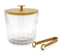 Cubitera con pinzas ARINTO 1 l, dorado, vidrio / acero inoxidable, Leopold Vienna