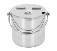 Cubitera con tapa abatible y asa, cubitera térmica de acero inoxidable reforzado para bebidas y vinos, enfriador portátil hermético con asa de transporte para fiestas y pícnics