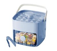 Cubitera con tapa - Preparación de hielo de dos capas para bebidas frías | Fácil de desmoldar para entretenimiento en casa, bar, autocaravana, oficina, verano, cócteles, , vino