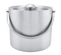 Cubitera de acero inoxidable de doble pared con tapa, cubitera térmica para bodas y fiestas, tamaños de 2 L y 3 L con tapa y asas, ideal para pícnic, cenas y eventos. (tal vez)