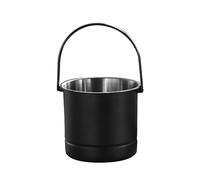 ＡＷＨＡＯ Cubitera de Acero Inoxidable para Champán, Recipiente Multiusos para Enfriar Botellas, Ideal para Barbacoas, Vacaciones de Verano Y Accesori, negro, tal como se describe