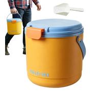 Cubitera de hielo para congelador, cubo lavable 2 en 1 con tapa y 2 bandejas, soporte para hielo, para el hogar, bar, vino, cóctel, bebidas, , camping, picnic, barbacoa al aire libre