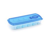 Cubitera de plástico 26,3 x 11,3 cm, moldes para 12 cubitos de hielo, bandeja para hacer hielo, cócteles, refrescos, multicolor, Con tapa