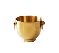 Cubitera Hielo Cubo de hielo con mango doble anillo acero inoxidable comercial Ice Cube Maker(Gold)