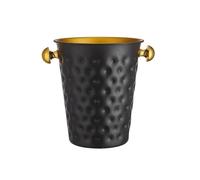 Cubitera Hielo Cubo de hielo grueso acero inoxidable con mango ideal for bar en casa Ice Cube Maker(Negro)