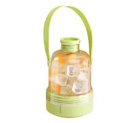 Cubitera para botella de agua, 400 ml, fácil de quitar, de silicona, portátil, con tapa y caja de almacenamiento, para cerveza fría, cócteles, whisky, verano, viajes, hogar, oficina, pícnic