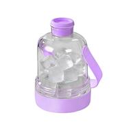 Cubitera para congelador, cubitos de hielo, forma de botella de agua con pajita y mango, para el hogar, cocina, picnic, camping, bebidas, café, leche, té, whisky, cóctel