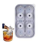 Cubitera para el congelador, molde de hielo para perros lindos con 4 compartimentos, lindas figuras de animales, forma de cubitos de hielo, para frigorífico, cocina, restaurante, vino, leche, de