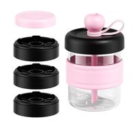 Cubitera para hielo, botella de agua a prueba de fugas, para café con hielo, diseño portátil multiusos, material resistente sin BPA, para viajeros, en la oficina, camping, playa