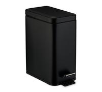 Cubo basura baño Papelera baño Papelera rectangular Bote basura con pedal 5 L