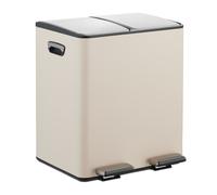 Cubo basura doble Separador basura Papelera cocina con pedal reciclaje 15 l