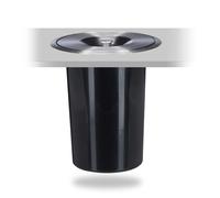 Relaxdays Cubo de basura empotrable de cocina negro,plata