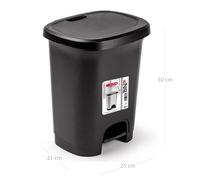 Cubo basura plástico, Cubo basura apertura pedal, Papelera de pedal, Libre de BPA, Cubo de pedal capacidad 7,5L, 8L, 9L,15L,18L, 27L, 50L,