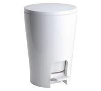Tatay Papelera de baño Diabolo 5L – Pedal, interior extraíble con asa – Blanco