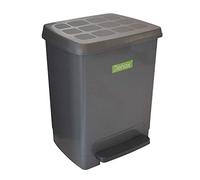 Cubo con Pedal Pedalbin Classic 26L - Metal, Aro para Sujeción de Bolsa | Ideal para uso en Baño y Cocina - Denox