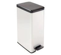 Cubo con pedal Slim bin (40 l, Plástico, Negro/Gris)