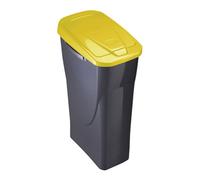 Cubo con tapa 15lt ecobin con tapa amarilla 42x31x20cm mondex