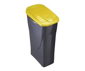 Cubo con tapa 15lt ecobin con tapa amarilla 42x31x20cm mondex