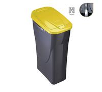 Cubo con tapa 25 l ecobin con tapa de color amarillo 21,5x36x51 cm