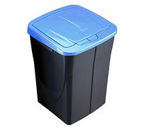 Cubo con Tapa 45 L ECOBIN con Tapa de Color Azul 36,5x36x51 cm