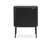 Cubo con tapa táctil BO 3 x 11 l, negro mate, Brabantia