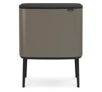 Cubo con tapa táctil BO 3 x 11 l, platino, Brabantia