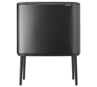 Cubo con tapa táctil BO TOUCH BIN 3x 11 l, gris sólido, acero, Brabantia