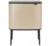 Cubo con tapa táctil TOUCH BIN, 3 x 11 l, champán, Brabantia