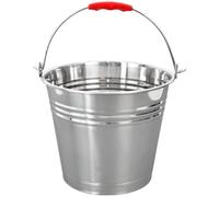 Cubo de Acero Inoxidable con Mango en Diferentes tamaños 5L/10L/14L, Acero Inoxidable, 14 l