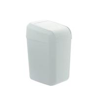 Cubo de basura 30 litros blanco con tapa basculante y extraíble, diseño compacto y elegante para cocina y hogar | Denox