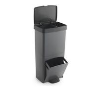 Cubo de basura 70l, vertical, 2 compartimentos, papelera residuos, 76 cm, fácil gestión