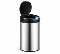 Cubo de Basura Automatico Cocina con Sensor de Movimiento Inteligente Sin Contacto | 50 litros Acero INOX Tapa Automática Carga con Pilas o Batería. Diseño moderno hogar oficina (30 Litros)