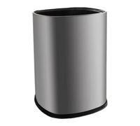 Cubo de Basura Bote De Basura Sin Tapa, Papelera Con Abierta(Silver,M)