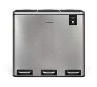 Cubo de basura con pedal, Dark Grey Les Collectors No. 984, capacidad 60 l, robusto, cocina, separador de desechos, 2 cubos, cubo extraíble, reciclaje, clasificación de desechos, clasificación de dese