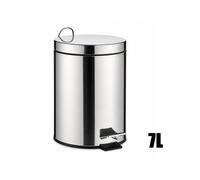 Cubo de basura con pedal de acero inoxidable, papelera para hogar con cubeta interior, ideal para baño, cocina, dormitorio y oficina, disponible en 3L/5L/7L/9L/12L/20L.