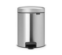 Cubo de basura con pedal NEWICON, 5 l, resistente a las huellas dactilares, acero mate, Brabantia