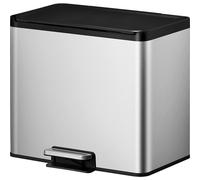 Cubo de basura con pedal Recycler, acero EKO, 30 l, colector doble