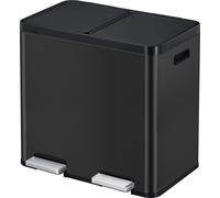 Cubo de basura con pedal Recycler, acero EKO, 44 l, colector doble