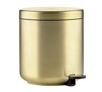 Cubo de basura con pedal UME 4 l, latón, acero inoxidable, Zone Denmark