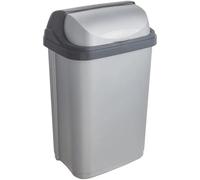 Cubo de Basura con Tapa Deslizante, 25 l, Rasmus, Plateado KEEEPER