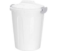 Cubo de Basura con Tapa para Escritorio, Contenedor de Basura 23 L, Diámetro 24 x h 38 cm, Color Blanco