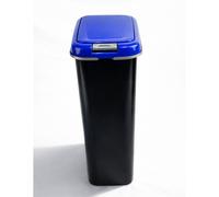 Cubo de Basura con Tapadera Basculante - 15L / 25L / 30L / 50L - Papelera Ideal para Cocina, Baño y Oficina Blue - black
