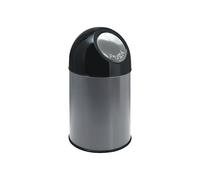 Cubo de basura con trampilla, acero capacidad 30 l, recipiente interior galvanizado