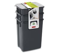 Cubo de Basura Cubo de Reciclaje Segregación Set de 3 Contenedores 2x10L + 6L
