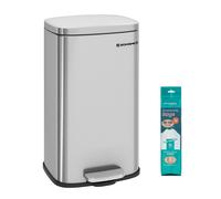 Cubo de Basura de Cocina 30 L Basurero con Pedal Contenedor con Tapa