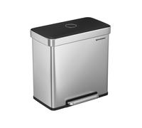 Cubo de Basura Doble de 2 x 30 L Plata