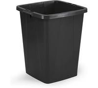 Cubo de basura Durabin Eco de 90 litros, certificado Ángel Azul, con asas de transporte, negro, 6 piezas, 1800505221