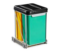 Relaxdays Cubo de basura empotrado amarillo,verde,negro