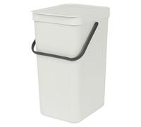 Cubo de basura empotrado Sort & Go (16 l, Blanco, Plástico)